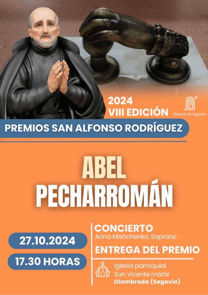 Cartel informativo del acto de entrega del VIII Premio San Alfonso Rodríguez en Olombrada