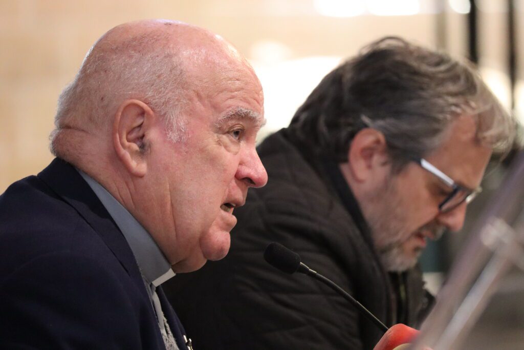 El deán de la Catedral, Ángel García Rivilla y el canónigo responsable de comunicación, Juan Cruz Arnanz 