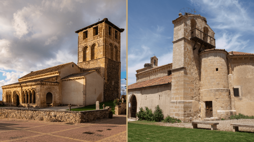 Iglesias de Sotosalbos, izquierda, y Pelayos del Arroyo